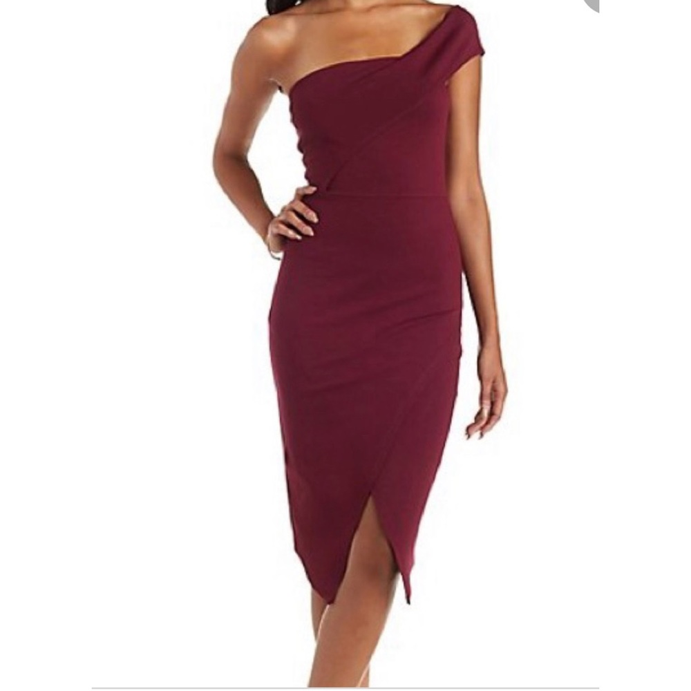 Off the shoulder asymmetrical dress